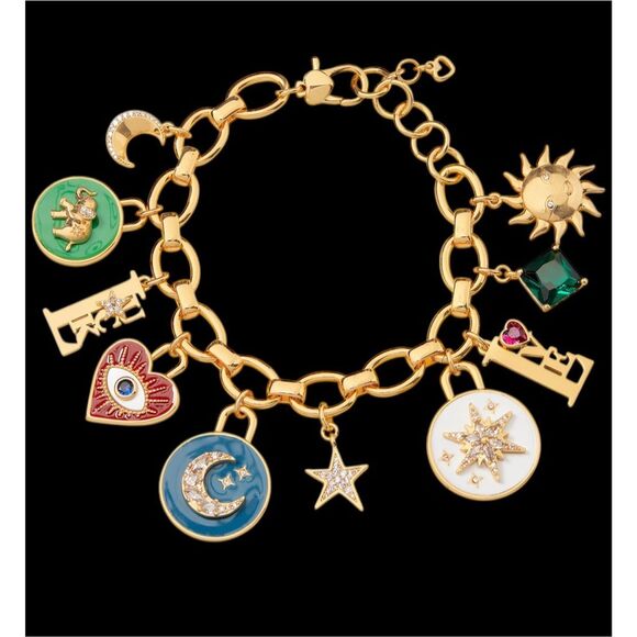 Kate Spade NWT Like Magic charm bracelet RARE evil eye - Picture 1 of 11